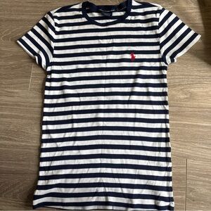 Ralph Lauren Sport Navy and White Striped Tee